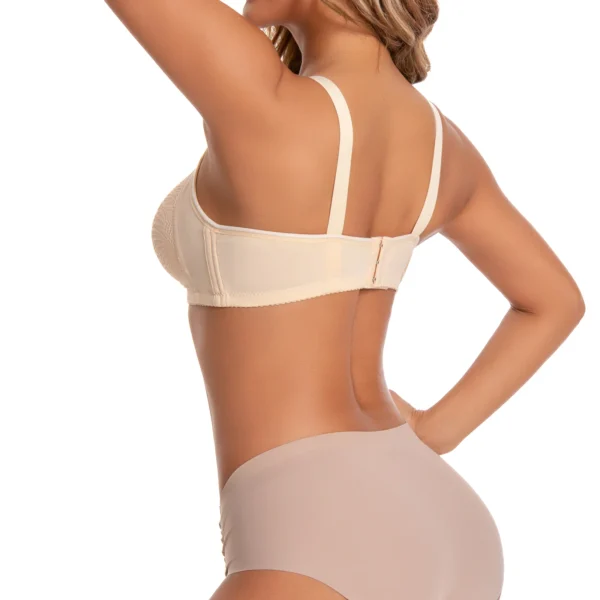 6 Pieces Color Women' Sexy Lace No Wire Bras Plus Size Adjustable Shoulders Strap T-Shirt Bra For Cup A B C D